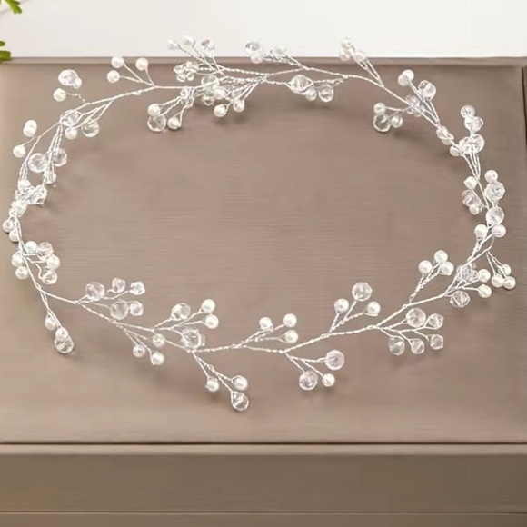 Accessories - Western Wedding Jewelry Headdress Wedding Hair Accessories Crown Floral Pearl